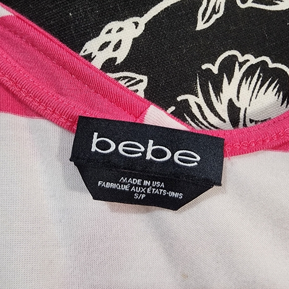 Bebe Pink And White Striped Wrap Maxi Dress S - Picture 9 of 9